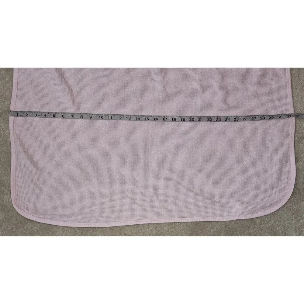 Luvable Friends Solid Pink Waffle Knit Cotton Thermal Baby Blanket 31x34